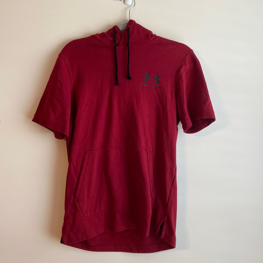 Under Armour Sweatshirt Men’s Size S Red Pullover Hoodie